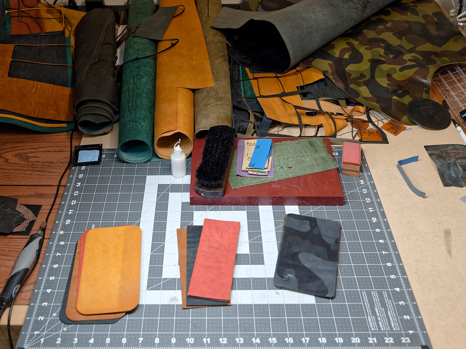 Where the magic happens at the Poorly Made Goods home workshop in Chicago